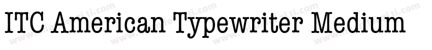 ITC American Typewriter Medium字体转换